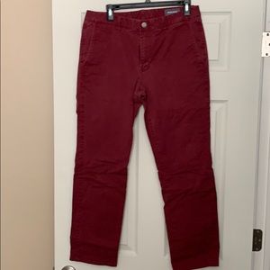 Bonobos burgundy slim fit chinos 33W-30L